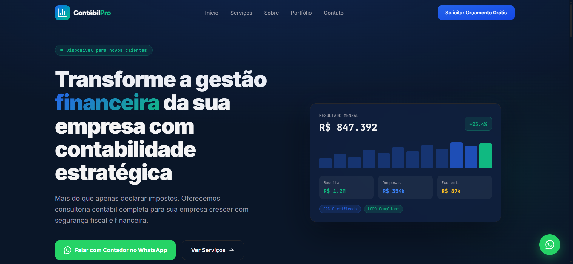 Preview do projeto: ContábilPro