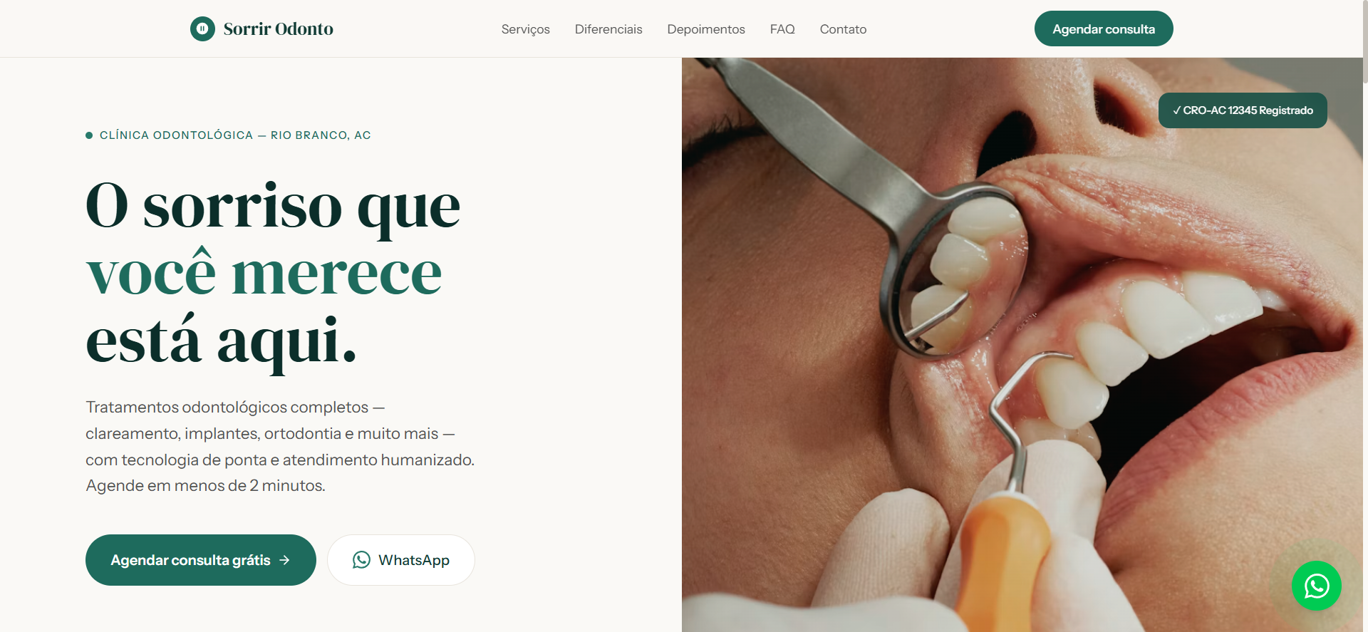 Preview do projeto: Sorrir Odonto